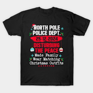 North Pole Police Dept Make Family wear matching Christmas T-Shirt